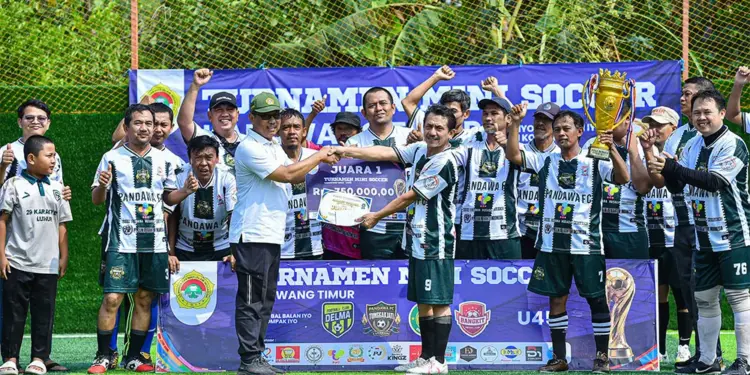 DPD LDII Kabupaten Karawang menggelar Turnamen Mini Soccer U-45 di Stadion Mini Soccer Mabrur Pratama, Desa Lemahmulya, Kecamatan Majalaya, Kabupaten Karawang, Minggu (21/6/2026). Foto: LINES