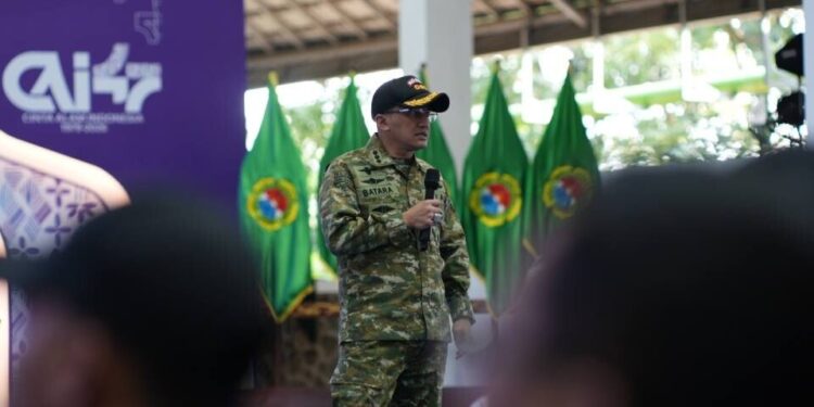 Komandan Komando Resor Militer (Danrem) 082/CPYJ, Kolonel Inf Batara Alex Bulo menjadi pembicara di Permata CAI 2026. Foto: LINES.