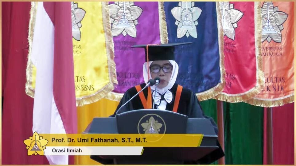 Universitas Syiah Kuala, Aceh mengukuhkan Prof. Umi Fathanah, warga LDII Aceh yang meriset Teknologi Rekayasa Kimia Polimer dan Membran Fungsional. Foto: LINES.