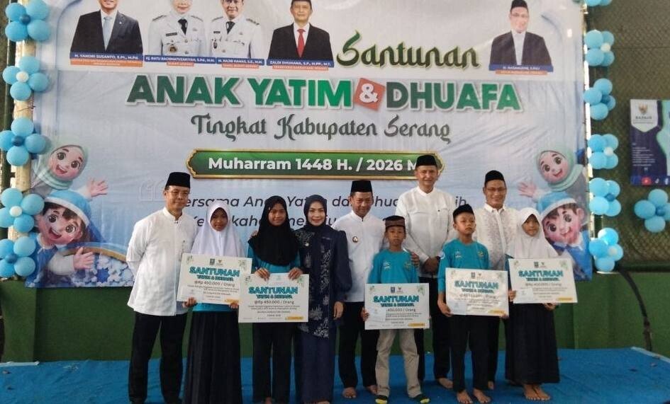 DPD LDII Kabupaten Serang menghadiri santunan bagi 1.500 anak yatim dan dhuafa. Foto: LINES.