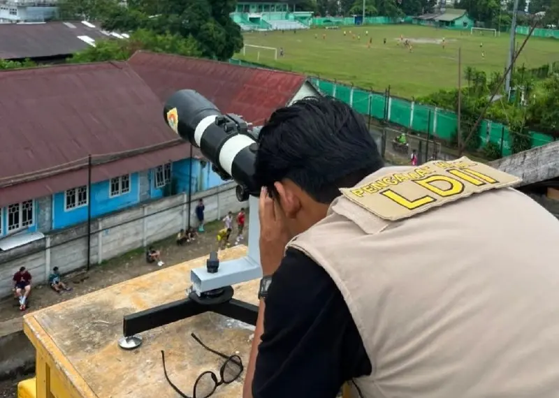 DPW LDII Provinsi Jambi melaksanakan rukyatul hilal penentuan awal bulan Safar 1448 Hijriah. Foto: LINES