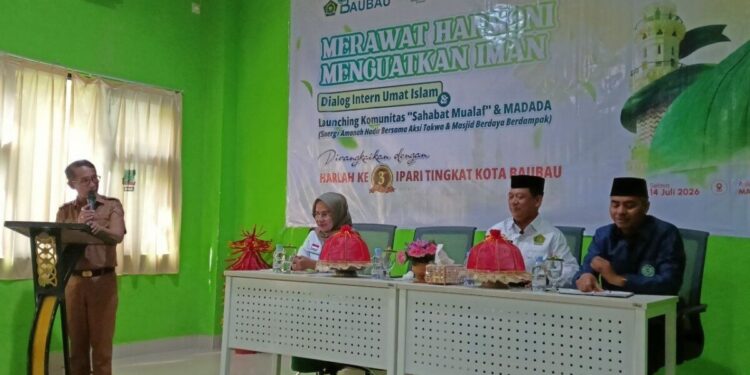 Pengurus DPD LDII Kota Baubau menghadiri acara “Dialog Intern Umat Islam”, yang digelar Kementerian Agama Kota Baubau bekerja sama dengan Baznas Kota Baubau. Foto: LINES