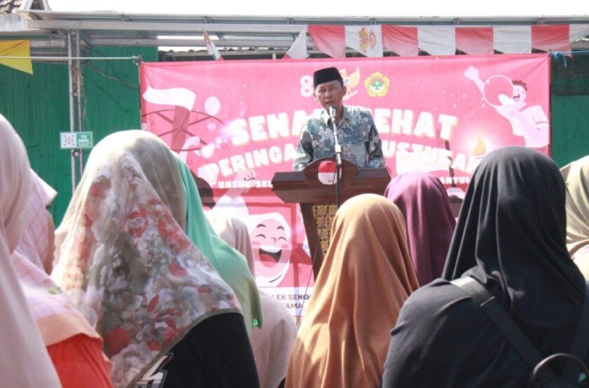 DPD LDII Kabupaten Bantul menggelar senam massal dan bazar ramaikan HUT RI. Foto: LINES.