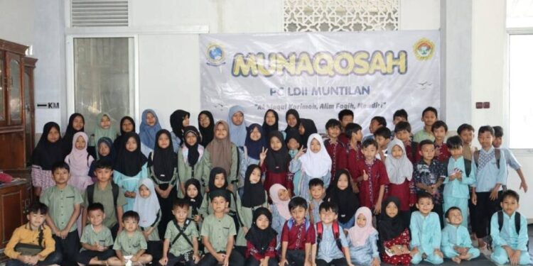 PC LDII Muntilan menggelar munaqosah atau ujian evaluasi pembelajaran agama. Foto: LINES.