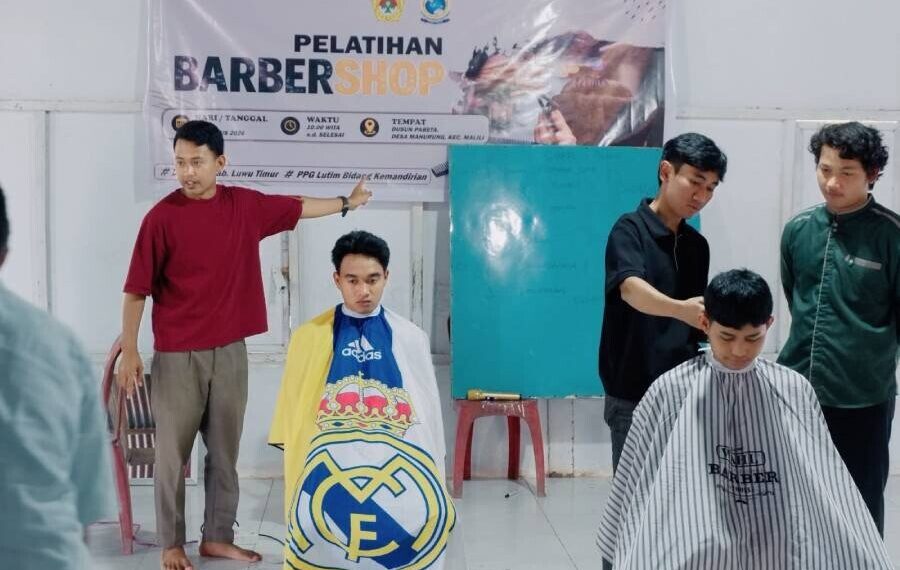 Pelatihan Barbershop LDII Luwu Timur tingkat dasar untuk pemuda. Foto: LINES.