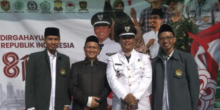 PC LDII Limo bersama pemerintah Kelurahan Grogol, Yayasan Ghama, dan sejumlah sekolah di lingkungan Kelurahan Grogol menggelar upacara peringatan HUT ke-81. Foto: LINES