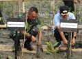 LDII Kramatwatu Dukung Kodim 0602/Serang Tanam 2.000 Mangrove di Pesisir Pantai Gope