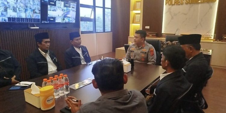 LDII Kabupaten Sumedang beraudiensi dengan Kapolres Sumedang. Foto: LINES.