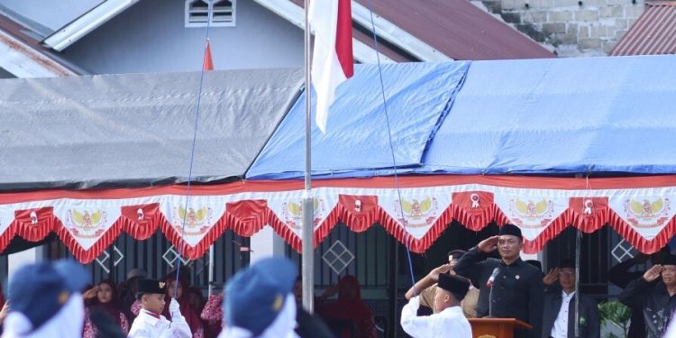 PC LDII Lamasi menggelar Upacara HUT RI. Foto: LINES.