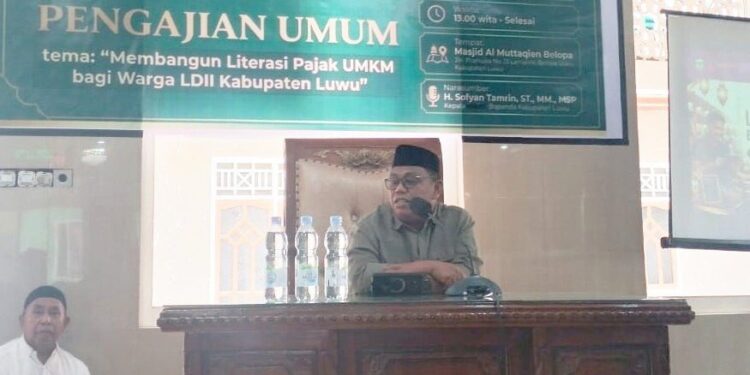 DPD LDII Kabupaten Luwu menghelat Pengajian Umum menghadirkan Kepala Badan Pendapatan Daerah. Foto: LINES.