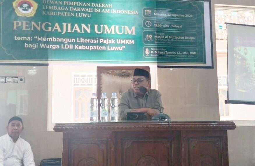 DPD LDII Kabupaten Luwu menghelat Pengajian Umum menghadirkan Kepala Badan Pendapatan Daerah. Foto: LINES.