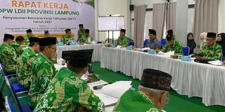 DPW LDII Lampung menghelat Rapat Kerja Tahunan Tahun 2027. Foto: LINES