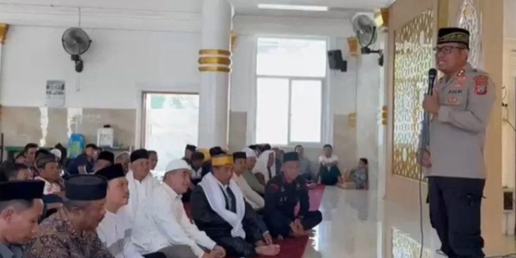 Kapolres Kota Kotamobagu AKBP A. Khalid mengapresiasi peran warga LDII Kota Kotamobagu dalam menjaga kerukunan dan mendukung terciptanya keamanan serta ketertiban masyarakat (Kamtibmas). Foto: LINES