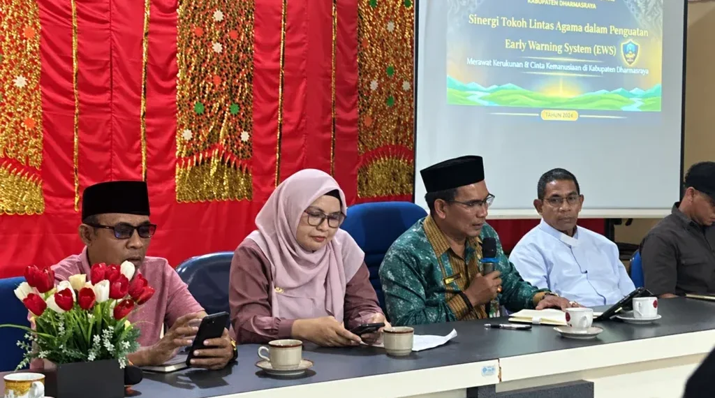DPD LDII Kabupaten Dharmasraya menghadiri “Dialog Lintas Agama dengan tema Sinergi Tokoh Lintas Agama dalam Penguatan Early Warning System (EWS) Si-Rukun”. Foto: LINES