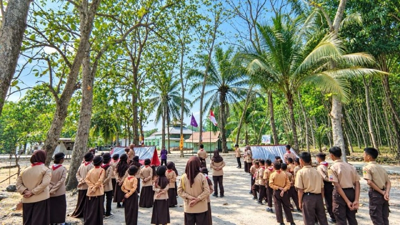 Satuan Komunitas Pramuka Sekawan Persada Nusantara (Sako SPN) Ogan Ilir menggelar Perkemahan Sehari di Gugus Depan Al-Hidayah, Ogan Ilir, Sumatera Selatan. Foto: LINES